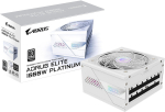 GIGABYTE AORUS ELITE P1000W ICE Power Supply Unit - PCIe 5.0, 80 PLUS Platinum, Fully modular design, 120mm Fan, ATX 3.0 compatible, EU Plug | GP-AE1000PM PG5 ICE | 4719331557928