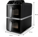 Philips Ovi Stacked Dual Basket 4000 NA461/00 10 l srebrno/Black | 8720389072215 | 8720389072215