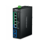 TRENDnet 7-portowy przemysłowy przełącznik Gigabit L2 z obsługą PoE+, montowany na szynie DIN, 2457 V TI-PG743Bi | 710931163230 | 710931163230