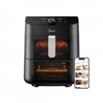 Midea  Two Zone Airfryer | MAD1100DADK | Power 1850 W | Capacity 4.4/6.4 L | Rapid Air technology | Black | MAD1100DADK | 6936718324920
