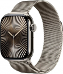 Apple Watch Series 10 LTE 46mm Natural Titanium Case with Natural Milanese Loop - S/M | MC7Q4QF/A | 0195949896316