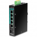 TRENDnet TI-PG541i 6-Port  PoE+ Industrial Gigabit Layer 2 DIN-Rail | TI-PG541i | 0710931160581