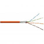 Digitus Category 7 installation data cable, S/FTP, Dca, solid conductor, AWG 23/1, LSOH, 500 m, reel, orange | DK-1743-VH-5 | 4016032353997