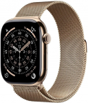 Apple Watch Series 11 GPS + Cellular 46mm Gold Titanium Case with Gold Milanese Loop - M/L | MFD84ZR/A | 0195950629606