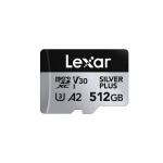 Lexar 512GB microSDXC Professional SILVER Plus UHS-I A2 V30 U3 4K | LMSSIPL512G-BNANG | 30843367135357