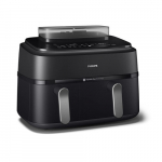Philips  | Dual Basket Airfryer | NA551/00 5000 Series | Power 2750 W | Capacity 9 L | RapidAir Plus and Air Steam | Black | NA551/00 | 8720389047459