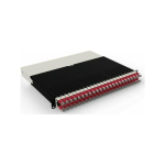 Patchbox patchbox.one Kabeleinzugssystem 8RU/STP (0,8 m) mit 24 Kassetten, Patchkabel Cat. 6a, U/FTP, PoE, Kabel rot | PONEX8STPRD | 4262427630628
