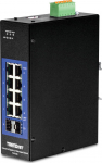 TRENDnet TI-PG102i 10-Port DIN-Rail  Industrial Gigabit Managed PoE+ | TI-PG102I | 0710931161342