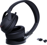 Słuchawki Yealink BH78 Zestaw słuchawkowy Przewodowy i Bezprzewodowy Opaska na głowę Połączenia/muzyka USB Type-C / USB Type-A Bluetooth Podstawka do ładowania Black (1208731) | 1208731 | 5715328240902