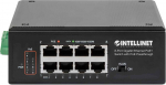 INTELLINET 8-Port PoE+ Gb  PoE-Passthrough 1xPD PoE 95W Eingangsstrom 7x PSE PoE Strombudget bis 120W DIN-Hutschienenmontage | 561624 | 0766623561624