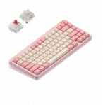 Klawiatura Nuphy - Halo75 v2 Wireless Mechanical Keyboard - Bezprzewodowa Klawiatura Mechaniczna Sakura Fizz Silent Red Clear-Top | 6976604915740 | 6976604915740