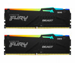 Kingston Memory DDR5 Fury Beast RGB 32GB(2*16GB)/6000 CL36 black | KF560C36BBE2AK2-32 | 740617345902