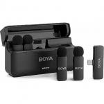 BOYA Microphone Wireless BY-V4 2.4GHz with 4 transmitters and 1 receiver (Lightning) Black EU | BY-V4D | 6974700659704