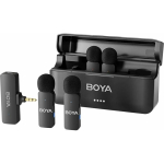 BOYA Microphone Wireless BY-V4 2.4GHz with 4 transmitters and 1 receiver (3.5mm connector) Black EU | BY-V4 | 6974700659520