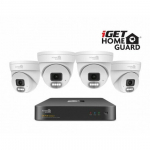 Kamera IP iGET HOMEGUARD HGNVK84804 - kamerowy PoE set 2K NVR 8CH + 4x zewnętrzna kamera z dźwiękiem | HGNVK84804 | 5060442178489