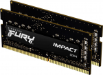 Kingston Memory DDR4 Fury Impact SODIMM 32GB(2*16GB)/3200 CL20 | KF432S20IBK2/32 | 0740617318388