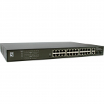 Level One  24x GE GEP-2821 2xGE 2xGSFP 19" 390W 24xPoE+ | GEP-2821 | 4015867223901