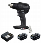 Kompaktowa i lekka wiertarko-wkrętarka 18 V Panasonic EY1DD1J18D, w zestawie ładowarka + 2 x aku 18 V / 5,0 Ah | PAEY1DD1J18D32 | 5025232933327