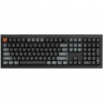 Klawiatura gamingowa Keychron V6U Keychron Silk POM  Banana bezprzewodowa mechaniczna podświetlana czarno-szara | V6U-D4 | 4894979027146
