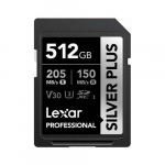 Karta Lexar Professional Silver Plus SDXC 512 GB Class 10 UHS-I/U3 V30 (LSDSIPL512G-BNNNG) | LSDSIPL512G-BNNNG | 843367134151