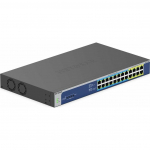 Netgear GS524UP 24 Port Gigabit Ethernet LAN Ultra60-PoE  (mit 8x PoE+ & 16x PoE++ 480W, Plug-and-Play, Desktop oder 19 Zoll Rack-Montage) | GS524UP-100EUS | 0606449149777