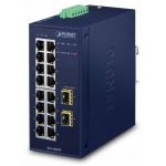 PLANET IGS-1820TF łącza sieciowe Nie zarządzany L2 Gigabit Ethernet (10/100/1000) Blue | IGS-1820TF | 4711605284875