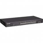 INTELLINET 24-Port PoE Gigabit  Web-Managed 2 GBIC SFP Ports Ausgangsleistung bis zu 30 Watt pro Port PoE+ IEEE 802.3at/af | 560559 | 0766623560559