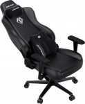 Anda Seat Novis Plus XL sk&oacute;rzany Black obrotowy | AD23YC-XL-01-B-PV-B04 | 6977890868413