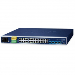 Planet IP30 19 Rack Mountable Industrial L2/L4 24-Port 10/100/1000T + 4-Port 10G SFP+ Managed  Zarządzany przełącznik L2/L4 Gigabit Ethernet (10/100/1000) niebieski | IGS-R4215-24T4X | 4711605287920