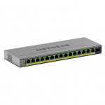 NETGEAR Easy Smart GS116EPP -  - L3 - Smart - 1 x 10/100/1000 + 15 x 10/100/1000 (PoE+) - Desktop, wandmontierbar - PoE+ (231 W) | GS116EPP-100EUS | 0606449174830