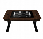 Lian Li DK07 Wood Eddition desk chassis dual-system capable 2x E-ATX height adjustable - orzech | G99.DK07X-WD.10EU | 4718466022943