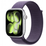 Apple Watch Series 11 GPS 46mm Silver Aluminum Case with Sport Band (purple fog) - M/L | MEVA4ZR/A | 0195950632286