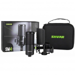 Shure SM4-K-KIT - condenser microphone, externally polarised, handle, popfilter, case | SM4-K-KIT | 0042406812511