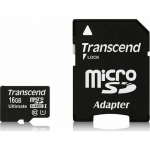 CARD microSD Card 16GB Transcend SDHC UHS1 600x w/Adap. | TS16GUSDHC10U1 | 0760557825449