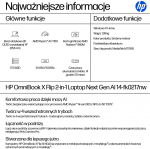 HP OmniBook X Flip 2-in-1 NG AI 14-fk0217nw - Ryzen AI 7 350 | 16"-2K-OLED-Touch | 24GB | 1TB | Win11Home | Meteor silver | CF6L2EA | 199642862319