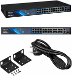 24 portowy PoE 100Mbps, 2xRJ45 Gigabit Uplink + 1xSFP BCS-B-SP2402G-1SFP | BCS-B-SP2402G-1SFP | 5904890708464