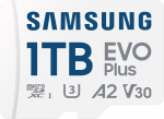 Samsung MB-MC1T0SA/EU EVO Plus 1TB microSD card + SD adapter | MB-MC1T0SA/EU | 8806095385938