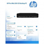 HP Pro Mini 260 G9 Intel&reg; Core&trade; i5 i5-1335U 16 GB DDR4-SDRAM 512 GB SSD Windows 11 Pro Mini PC Black | 998L4ET#AKD | 199251396885
