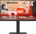 60,4cm/23,8" (1920x1080) LG 24BA650-B 16:9 FHD IPS 5ms 100Hz HDMI DP USB-C Speaker Pivot Black | 24BA650-B | 8806096207055