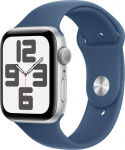 Apple Watch SE GPS 40 mm Silver Aluminium Case with Denim Sport Band - S/M | MXEC3ET/A | 195949642227