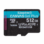Kingston Memory card microSD 512GB Canvas Go! Plus 200MB/s A2 U3 V30 | SDCG4/512GBSP | 740617348071