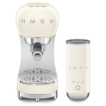 SMEG ESPRESSO COFFEE MACHINE 50'STYLE CREAM ECF12CREU + MFF02 | 8017709358686 | 8017709358686