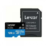 Karta Lexar 633x MicroSDXC 128 GB UHS-I/U3 A1 V30 (LMSBLPL128G-BNANG) | LMSBLPL128G-BNANG | 90843367139876