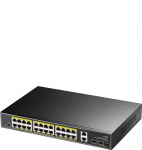 Cudy GS1026PS2 łącza sieciowe Nie zarządzany Gigabit Ethernet (10/100/1000) Obsługa PoE Black | GS1026PS2 | 6971690793333