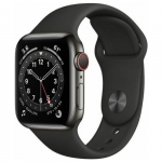 Apple Watch 6 GPS + Cellular 40mm Gray Steel Black Sport Black (M06X3WB/A) | M06X3WB/A | 190199836778