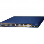 PLANET 48-Port 10/100/1000T 802.3at GSW-5240HP Nie zarządzany Gigabit Ethernet (10/100/1000) Obsługa PoE 1U Blue | GSW-5240HP | 4711605288477
