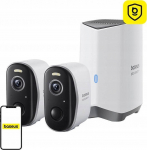Baseus Security N1 Plus Outdoor 2K 2-Cam Kit (wei&szlig;) | BASEUS-SECURITY-N1-PLUS-OUTDOOR-2K-2-CAM-KIT-W | 6932172661953