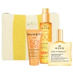 Suvine Essentials Kit 2025 Komplekt Nuxe: P&auml;iksekaitse, UV-kaitse, P&auml;ikesekaitsekreem, N&auml;ole, SPF 50, 50 ml + Haile Prodigieuse mitmeotstarbeline &otilde;li, Keha&otilde;li, N&auml;ole, Kehale ja Juustele, 50 ml + P&auml;ikesekaitse, Vananemisvastane, Solaarium&otilde;li, SPF 50,  ...