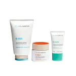 Komplekt Clarins: My Clarins Re-Boost niisutav, energiat andev hommikukreem n&auml;ole, 50 ml + My Clarins Re-Charge niisutav &ouml;ine unemask, 15 ml + My Clarins Re-Move puhastav puhastusgeel n&auml;ole, 125 ml
