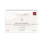 Komplekt, Labo Cosprophar Suisse, Crescina, transdermaalne HFSC 1300, kasvu stimuleerimiseks, ampullide ravimseerum, peanahale, meestele, 5 tk, 3,5 ml